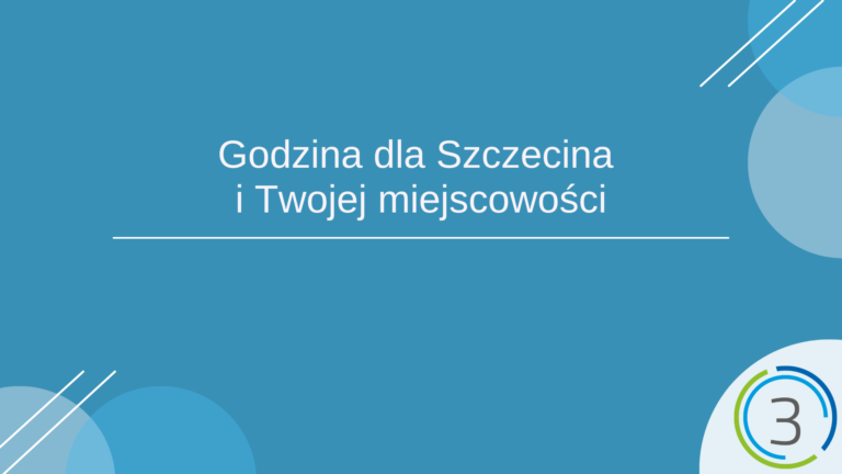 Grafika: na niebieskim tle w centrum grafiki znajduje się napis program Społecznik nabór wniosków do 24 października. W prawym dolnym rogu znajduje się logotyp Sektor 3 Szczecin